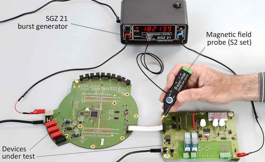 Application with MSA 02 magnetic field probe from the S2 set